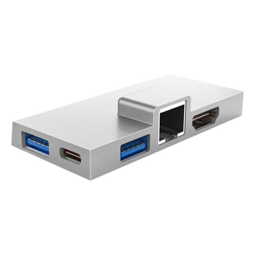 7-in-1 Docking Station Type-C Hub Pro 8 9 X with 4K RJ45 USB 3.0 Memory Card Reader