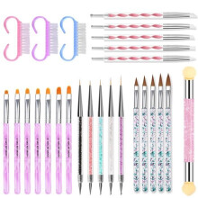 Nagelpinsel – 26 Stück – Nylon – Praktisch – Nagelkunst