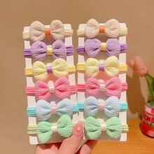 Haargummis für kleine Mädchen, Haargummis für Kleinkinder – 6 Haarbänder mit Blumenschleife
