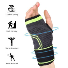 Elastische, druckfeste Sporthandschuhe, Handflächenschutz für Damen und Herren, Fitnessausrüstung, Schutzorthese, 2 Stück