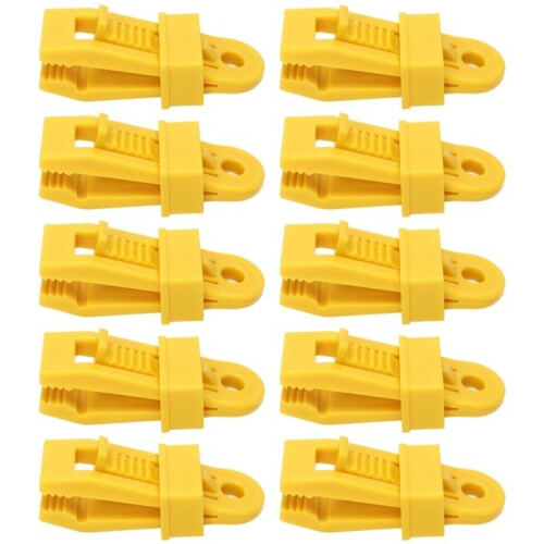 Planenclips – GIGICIAL – 10er-Pack – Robust – Mit Verriegelungsgriff – Gelb