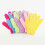 Peelinghandschuhe, 6 Paar Peeling-Duschhandschuhe, 6 Farben, Etikett 1