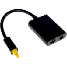 Optischer Audio-Splitter – SNAKIOX – 1 auf 2 – Plug & Play – Toslink – Schwarz