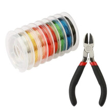 Schmuckdraht – Kupfermetallic – 8 Spulen 0,4 mm – Flexibles Metall – Floristik – Modellbau