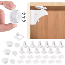 Kindersicherheitsschloss für Babyschränke, 12 Schlösser + 3 Schlüssel, Kindersicherheitsschrank, Türsicherung für Babys, Türstopper