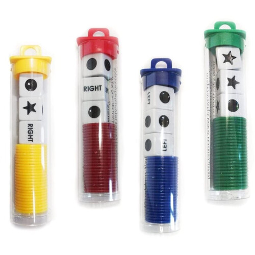 4Pack Left Right Center Dice Game Prime Set Bundle with Five-Pointed Star Pattern Toy Set for Family Home Party