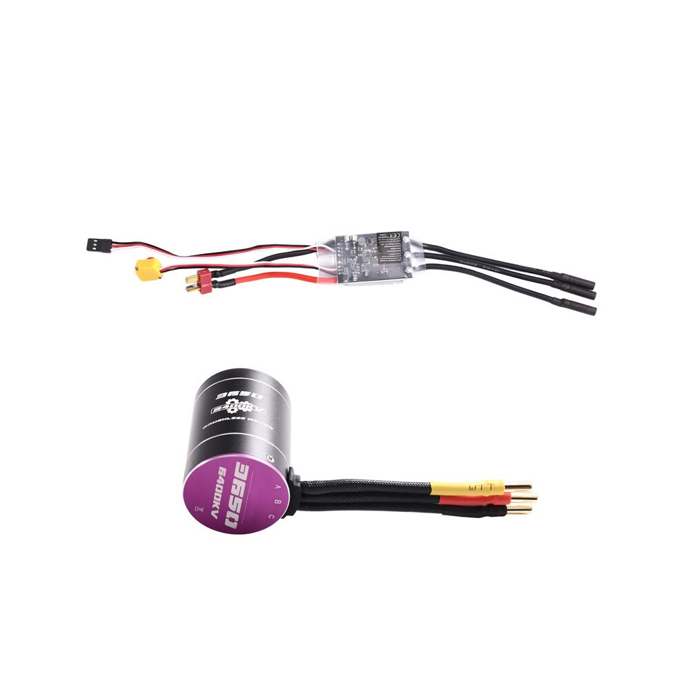 Brecantia 3650 6400Kv High-Speed Brushless Motor And 75A Brushless Esc For Arrma Hsp Redcat Rc4wd Axial Scx10 D90