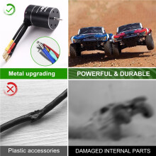 3650 5300KV High-Speed Brushless Motor and 75A Brushless ESC for Arrma Hsp Redcat Rc4wd Axial Scx10 D90