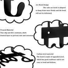Pool Towel Hooks for Bathroom Wall Mount Towel Rack Towel Holder Carbon Steel Hanger Organizer Indoor Outdoor for Towel