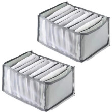 Set mit 2 Aufbewahrungsboxen für Kleidung – für Hemden und Hosen – 36 x 25 x 20 cm