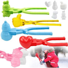 Set mit 5 Schneekugelclips – Cartoon-Design – Zufällige Farbe