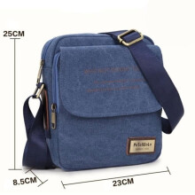 Canvas-Umhängetasche für Herren – INSFITY – Schultertasche – Blau