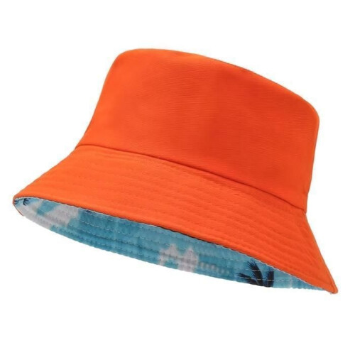 Fischerhut – Wendbar – UV-Schutz – Orange – Erwachsenengröße