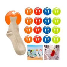 Sockenclips – 48 Stück – Kunststoff – Multifunktional – Schwarz/Weiß/Grau/Gelb