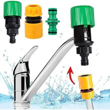 Set mit 3 universellen Wasserhahnadaptern – ABS-Schlauchverbinder für Küche, Bad und Garten