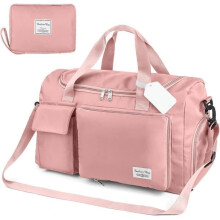 Faltbare Reisetasche mit großem Fassungsvermögen, leichte, wasserdichte Tragetasche, Sportrucksack mit separaten Trocken- und Nassfächern,