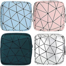 Set mit 4 Aufbewahrungsbeuteln für Damenbinden, tragbare Beutel für Menstruationstassen, kleine Kosmetiktasche, Menstruationsbeutel