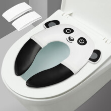 Faltbarer Reise-Toilettensitz für Kinder, tragbarer Silikon-Töpfchenaufsatz mit rutschfesten Pads, Schwarz