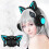 Cuffie wireless a forma di orecchie di gatto, pieghevoli e con luci LED, Bluetooth 5.0 2