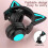 Cuffie wireless a forma di orecchie di gatto, pieghevoli e con luci LED, Bluetooth 5.0 4