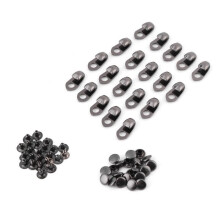 Fdit Stiefelschnürhaken, 20 Stück/Set, Starterhaken, Schnürsenkelbeschläge mit Nieten für Accessoires