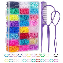 Haargummis – Bonbonfarben – 24 Farben – Hochwertig – Reißfest – Kinderaccessoires