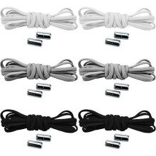 Paar kostenlose elastische Schnürsenkel mit universellen Metallkapselschnallen für Kindersportschuhe