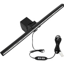Dimmbare USB-LED-Monitor-/Laptop-Bildschirmleuchte mit Leselampe, Augenschutz-Nachtlicht für Zuhause