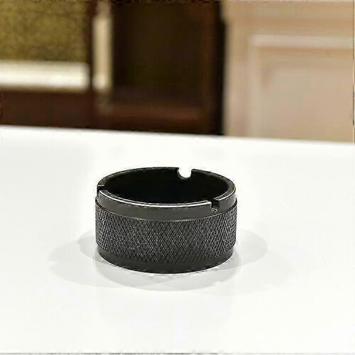 Odorless Outdoor Ashtray - Black Metal Cigarette Container 1
