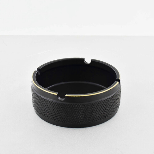 Odorless Outdoor Ashtray - Black Metal Cigarette Container 2