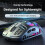 Hollow Wireless  Gaming Mouse Dual Mode Back Light 1600Dpi Adjustable Rgb Light Type C Rechargeable Mice Black 5