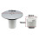 Shower hole cover for 90mm/115mm drain, chrome plated trap replacement 4