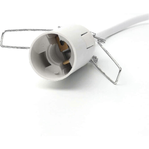 Biely kábel pre soľnú lampu - pätica E14 s vypínačom 2