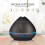 Peach-Shaped Wood Grain Remote-Controlled Ultrasonic Humidifier, Aromatherapy Diffuser, Automatic Alcohol Sprayer With Led Light, Capacity: 400Ml, Eu 4