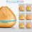 Peach-Shaped Wood Grain Remote-Controlled Ultrasonic Humidifier, Aromatherapy Diffuser, Automatic Alcohol Sprayer With Led Light, Capacity: 400Ml, Eu 5