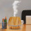 Diamond-Patterned Wood Grain Remote-Controlled Ultrasonic Humidifier, Aromatherapy Diffuser, Automatic Alcohol Sprayer With Led Light, Capacity: 400M 7