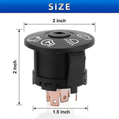 Replacement ignition switch for John Deere, 7-pin with key for lawn mower 1
