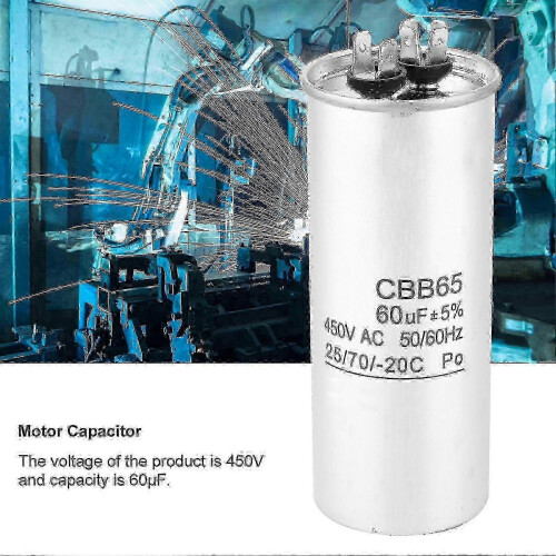 CBB65 Capacitor for Aircon Compressor Motor 60uF 450V 2