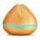 Peach-Shaped Wood Grain Remote-Controlled Ultrasonic Humidifier, Aromatherapy Diffuser, Automatic Alcohol Sprayer With Led Light, Capacity: 400Ml, Eu 2