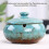 Ceramic ashtray for outdoor use windproof lid home decor 2