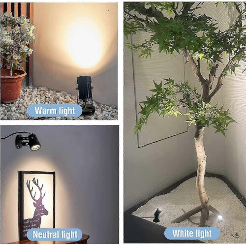 Dimmable 3-Color LED Spot Lights compatible with Indoor Plants, Adjustable Accent Uplight with Dimmer Switch 1