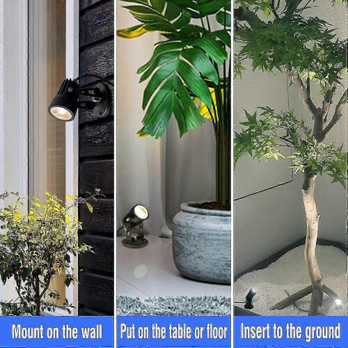 Dimmable 3-Color LED Spot Lights compatible with Indoor Plants, Adjustable Accent Uplight with Dimmer Switch 2