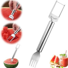 2-in-1 Wassermelonenschneider aus Edelstahl – HYKJSIDE – Obstschneider – Ergonomisch