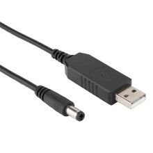 5V auf 12V USB-Verstärkerkabel, 5,5 mm x 2,1 mm USB-Schnittstelle, 5V auf 12V Verstärkerleitung für Schreibtischlampen /