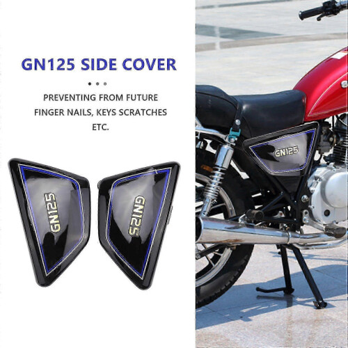 Side cover compatible with Suzuki GN125 - Black motorcycle battery frame panel 2