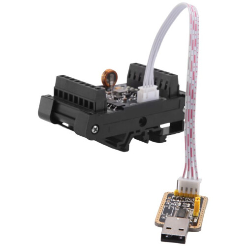 2X FX1N-14MT PLC Industrial Control Board+Case+USB-TTL Cable PLC Module Analog Input/Output with Guide Rail 1