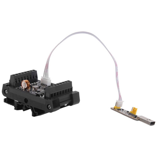 2X FX1N-14MT PLC Industrial Control Board+Case+USB-TTL Cable PLC Module Analog Input/Output with Guide Rail 2