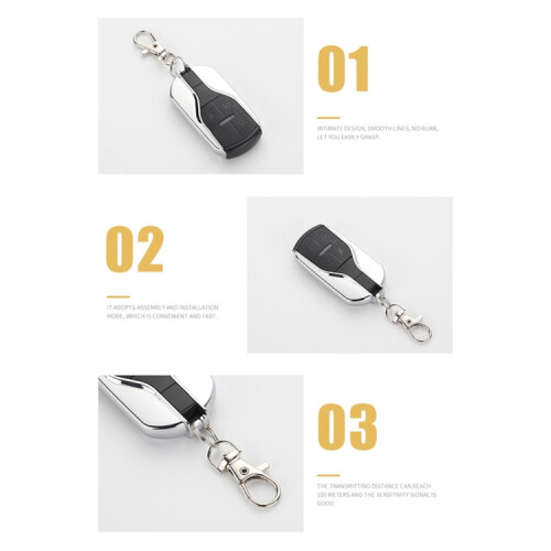 433Mhz Code Copy (2-Pack) Compatible Maserati 4-Button Anti-Theft Alarm Wireless Key Compatible Remote :433MHz Copy Code Surprise Gift 2