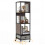 Costway 4-Tier Rotating Bookshelf on Wheels 360 Spinning Corner Shelf Tower 1
