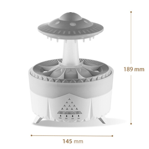 Ufo Water Drop Aroma Diffuser Humidifier, Home Desktop Silent Compatible Remote Control Diffuser, Plug: Australian Standard (Wood Grain) :AU Plug Sur 1